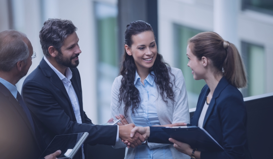 partners shaking hands